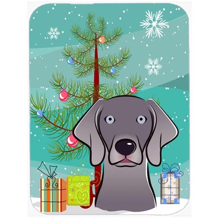 CAROLINES TREASURES Christmas Tree And Weimaraner Mouse Pad- Hot Pad and Trivet BB1603MP